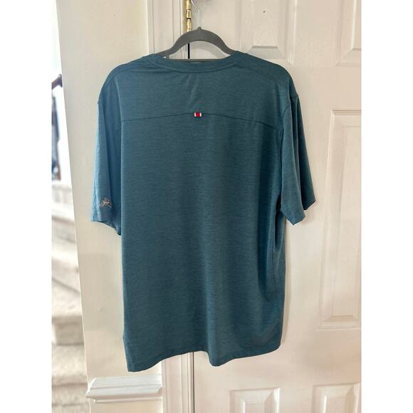Tracksmith Session T-Shirt Crewneck Short Sleeve Grey Green Running - Picture 4 of 7